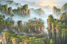 Tranh mây vờn núi