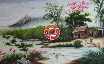 Tranh Phong Thủy - Tranh Miền Quê Trung Du