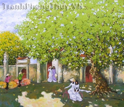 Tranh sơn dầu - Tranh phố hoa