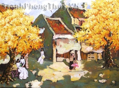 Tranh sơn dầu - Tranh phố hoa
