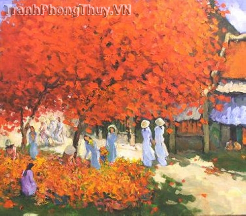 Tranh sơn dầu - Tranh phố hoa