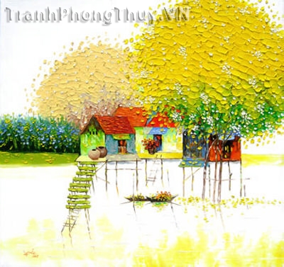 Tranh sơn dầu - Tranh phố hoa