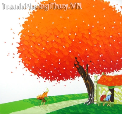 Tranh sơn dầu - Tranh phố hoa