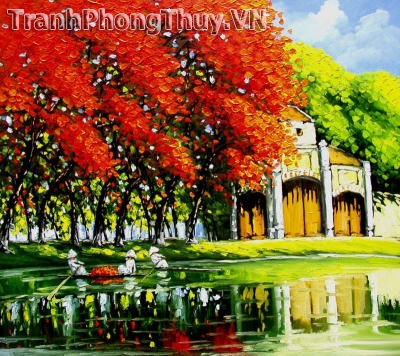 Tranh sơn dầu - Tranh phố hoa