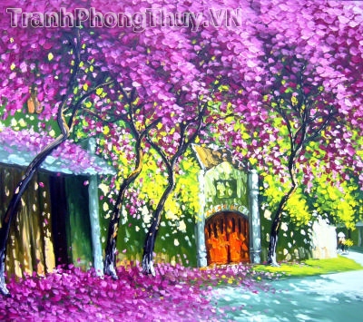 Tranh sơn dầu - Tranh phố hoa