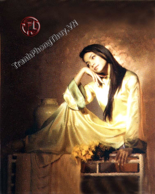 Tranh sơn dầu đẹp thiếu nữ