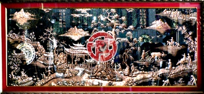 Tranh phong thủy Vinh quy bái tổ 120x220cm 