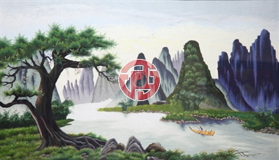 Tranh Phong Thủy - Sơn Thủy Hữu Tình 