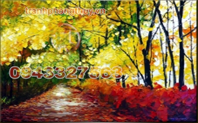 Tranh phòng khách - Hàng cây mùa thu