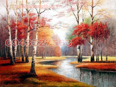 Tranh phòng khách - Hàng cây mùa thu