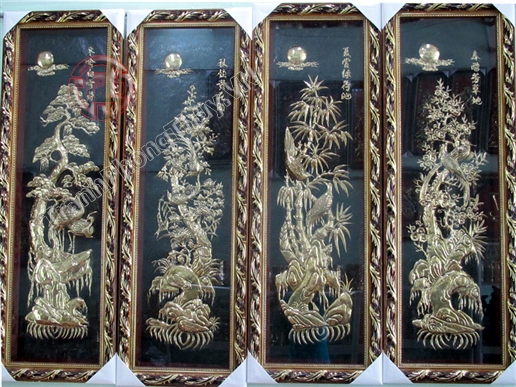 Tranh phong thủy Bộ Tứ Quý Tranh phong thủy Bộ Tứ Quý