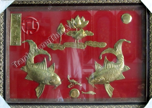 Tranh phong thủy Đôi Cá 