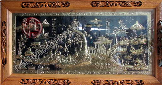 Tranh phong thủy Làng quê (cỡ nhỡ) 