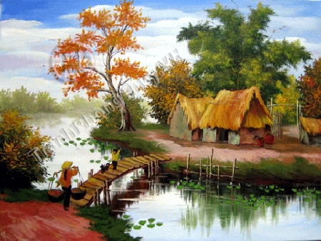 Tranh Phong Thủy Quê Hương 