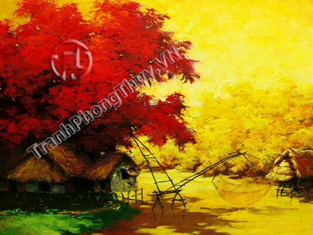 Tranh Phong Thủy Dòng Sông Quê Hương 