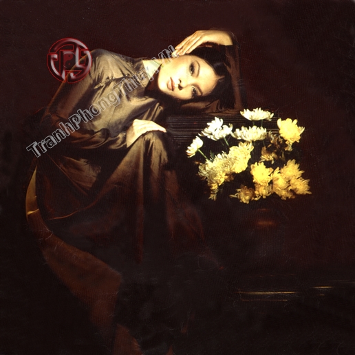 Tranh sơn dầu đẹp thiếu nữ 